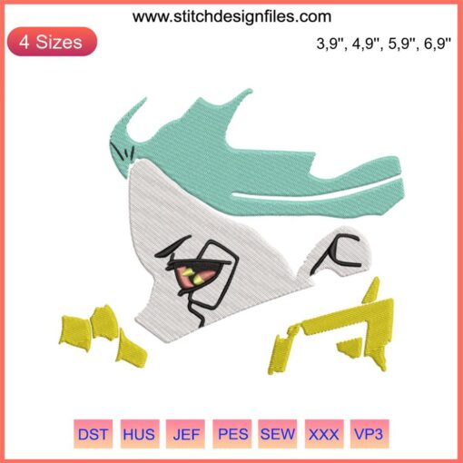Rebecca Cyberpunk Edgerunners Embroidery: Anime design inspired by Netflix series; vibrant colors, futuristic elements, ideal gift.