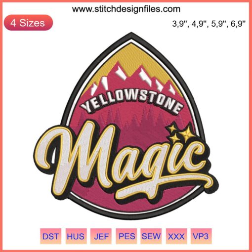 Yellowstone Magic Blaseball Embroidery Design | Trending Movie Theme | Digital File