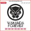 Wakanda Forever embroidery featuring Black Panther movie 2022 design file, Marvel-inspired machine embroidery pattern.