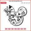 Minnie & Mickey Mouse Disney Embroidery Design, "Best Day Ever" Text, Colorful Stitching, Cute Cartoon Lovers, Fun Gift Idea