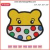 Pudsey Bear Embroidery Design | BBC Children In Need Machine Stitch File | Cute, Colorful Kids' Craft Pattern