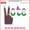 Victory Hand Vote Embroidery Design | Peace Hand Machine Embroidery File | Detailed Stitching for DIY Projects