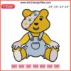 Pudsey Bear Baby Embroidery | BBC Children In Need 2022 Design | Cute Spotty Bear Pattern | Downloadable File