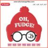 "Oh Fudge Merry Christmas Embroidery: Festive Fudge-themed Machine Design | Christmas Story Inspired | Digital Download File"