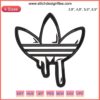 Adidas Drip Embroidery Design File: Stylish Adidas logo with trendy drip effect, perfect for fashion embroidery projects.