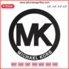 MK Michael Kors Embroidery Design File: Stylish MK logo embroidery, digital machine embroidery, fashion brand accessory.