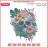 Colorful Sugar Skull Embroidery Design, Day of the Dead motif, 5 Sizes Available, Instant Download, Intricate Floral Patterns