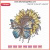 Sunflower Butterfly Embroidery Design, 3 Sizes, Instant Download, Colorful Floral Pattern, DIY Sewing, Home Decor, Craft Project